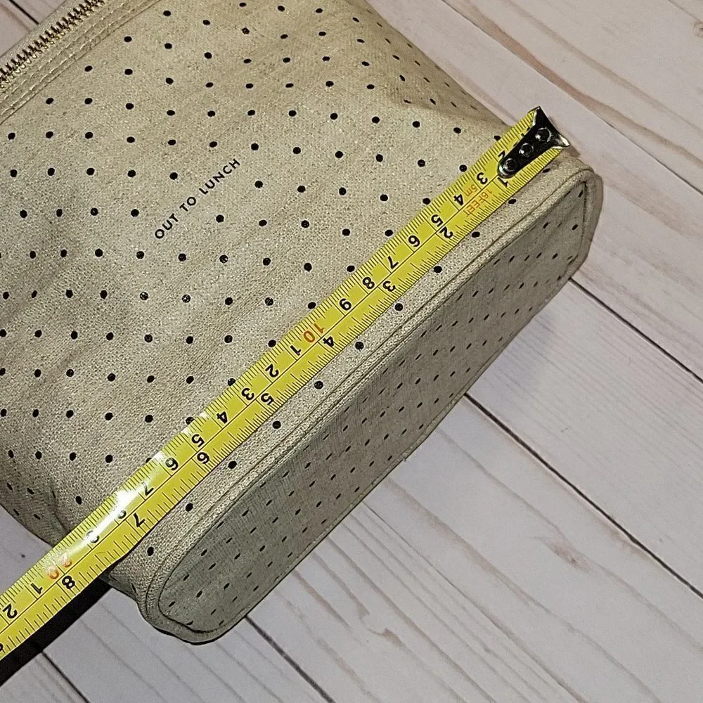 Kate Spade polka dot “out to lunch” lunch bag tote zippered